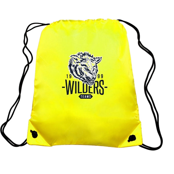 Go-Ez Polyester Drawstring Backpack (2 Color Imprint)