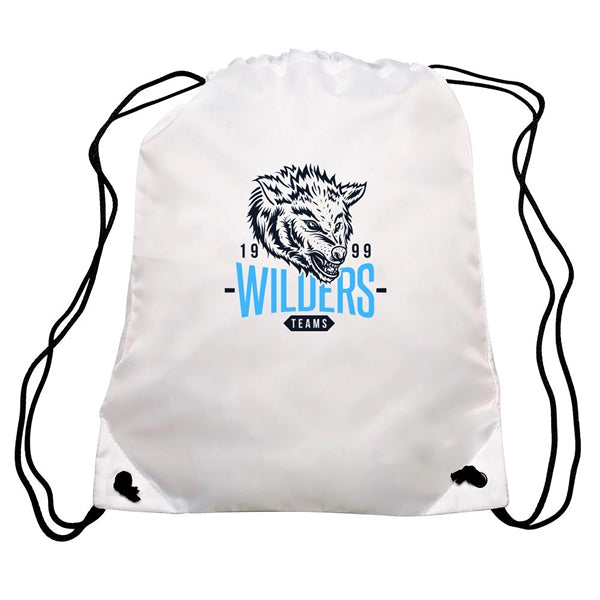 Go-Ez Polyester Drawstring Backpack (2 Color Imprint)