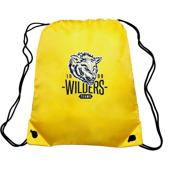 Go-Ez Polyester Drawstring Backpack (2 Color Imprint)