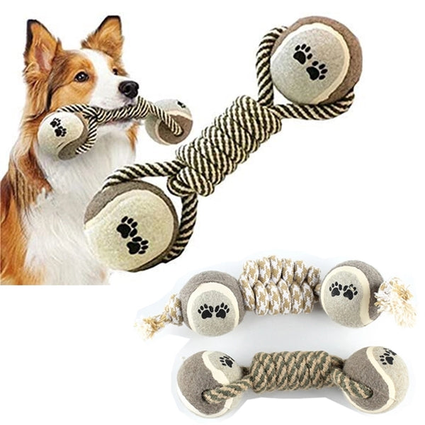 Pet Dumbbell Cotton Rope Woven Toy