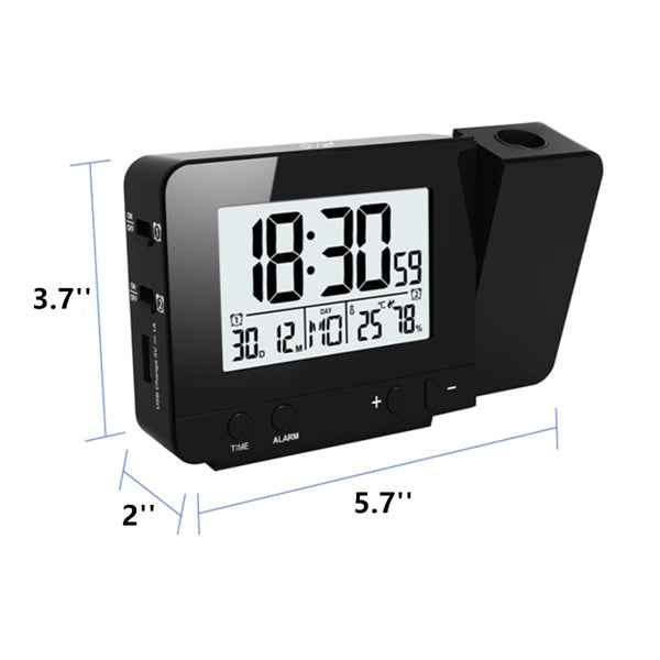 Projection Alarm Clock With Weather Station