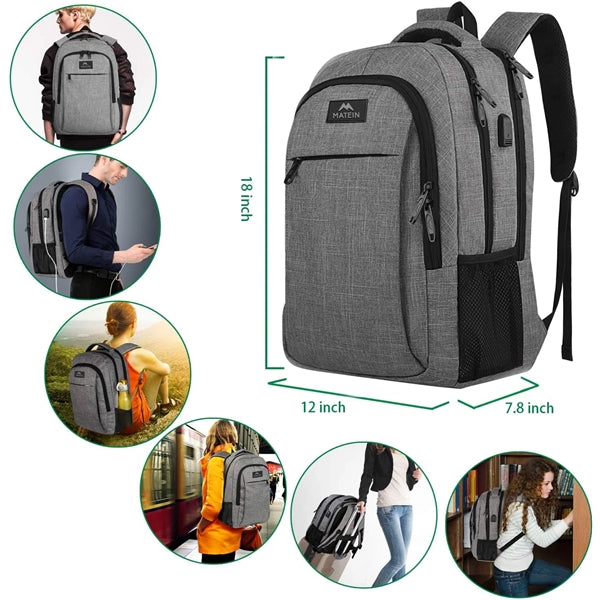 Travel Laptop Backpack with USB Charging Port