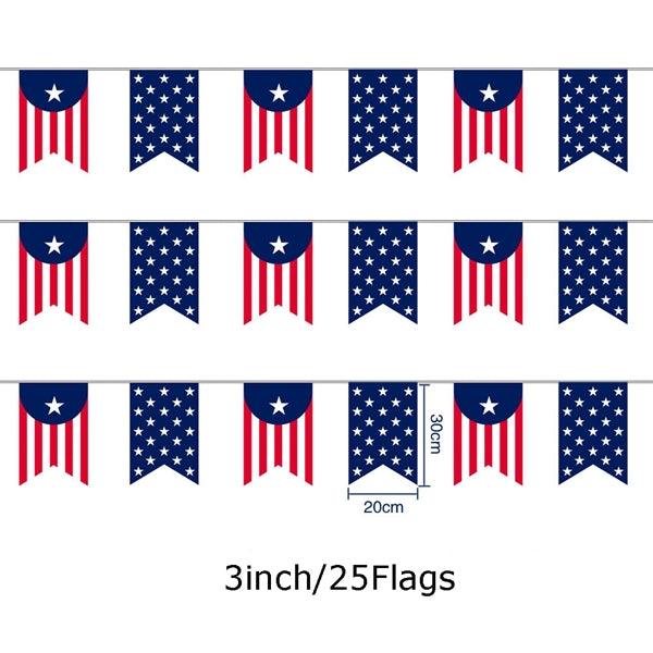 4Th Of July American String Pennant Banner