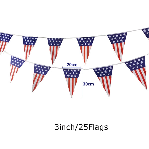 4Th Of July American String Pennant Banner