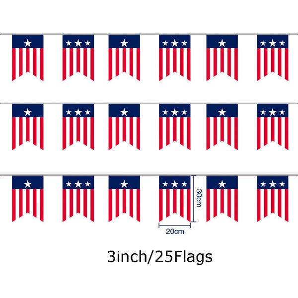 4Th Of July American String Pennant Banner