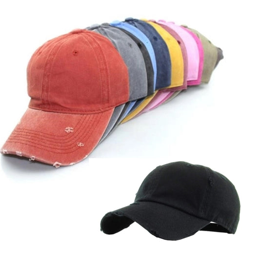 Vintage Washed Distressed Cotton Hat Baseball Cap