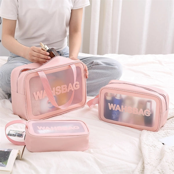 Waterproof,transparent cosmetic bag large capacity