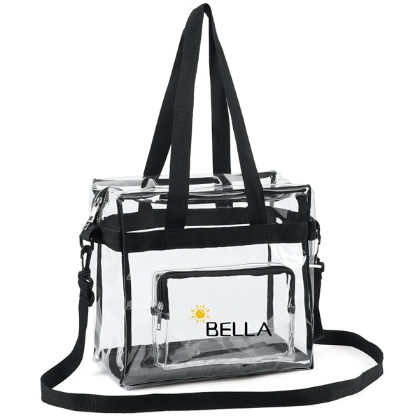 Clear Tote Bag With Handles & Adjustable Strap