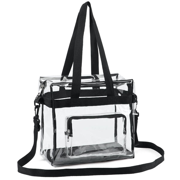 Clear Tote Bag With Handles & Adjustable Strap