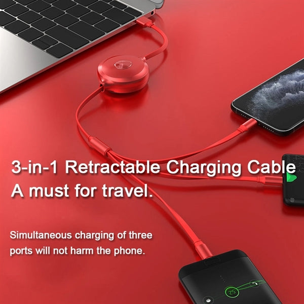 Retractable Universal 3A Fast Charging Cable