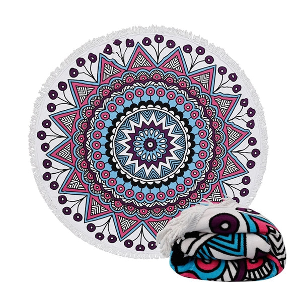 Full Color Round Microfiber Beach Towel