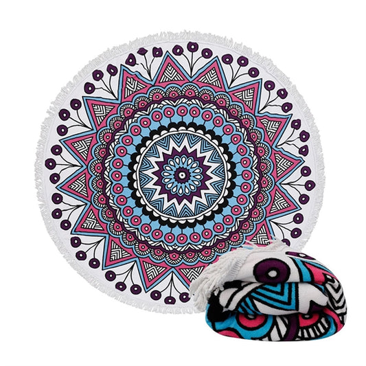 Full Color Round Microfiber Beach Towel