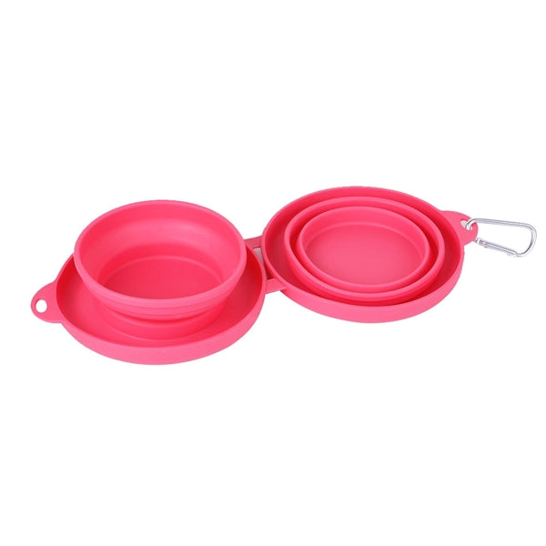 Folding Silicone Double Dog Bowl