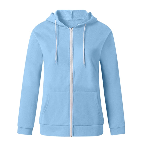 Women'S Color Block Zip Up Hoodie Sweatshirt/Long Sleeve