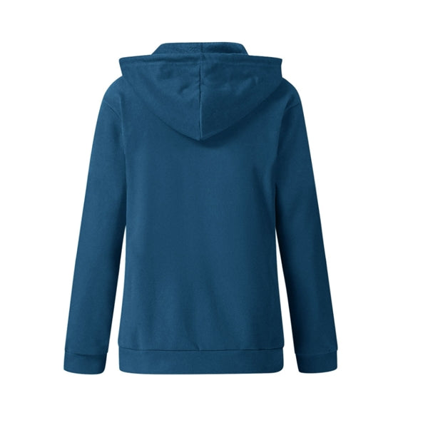 Women'S Color Block Zip Up Hoodie Sweatshirt/Long Sleeve