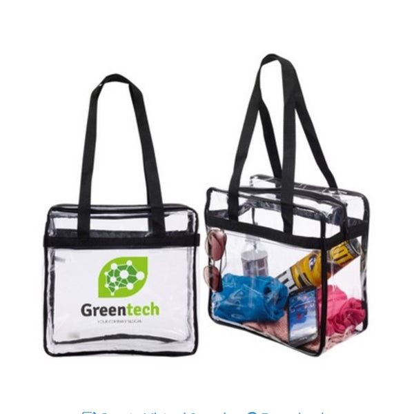 Gameday Clear Zip Shoulder Tote
