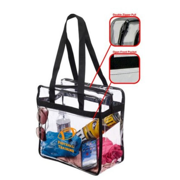 Gameday Clear Zip Shoulder Tote