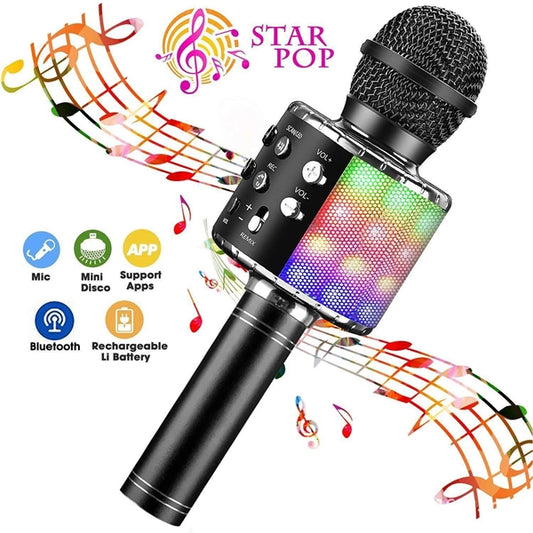 Led Wireless Bluetooth Karaoke Microphone