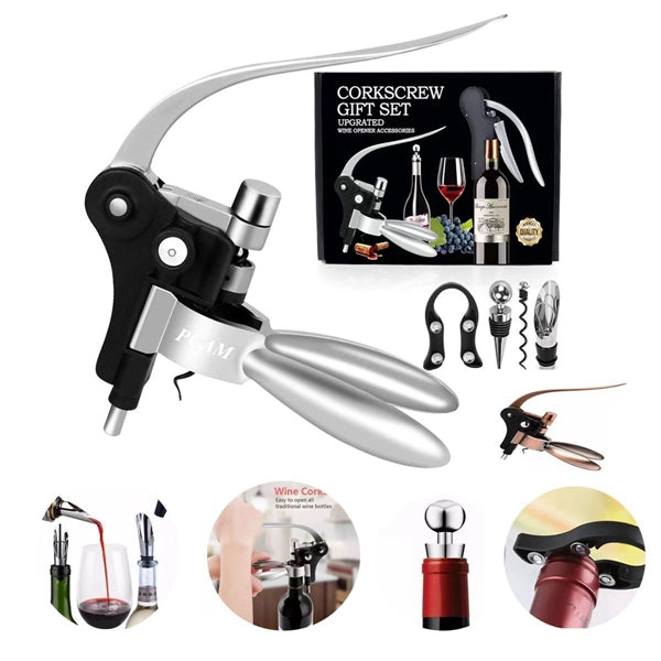 5 Pcs Wine Bottle Opener Corkscrew Set