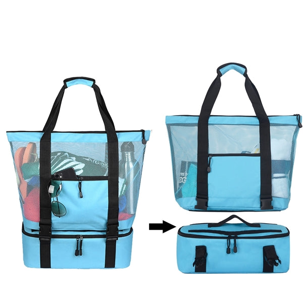 2 In 1 Large Insulation Mesh Beach Bag