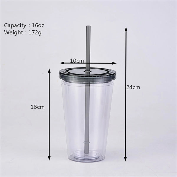 Beverage Double-Walled Transparent Cup