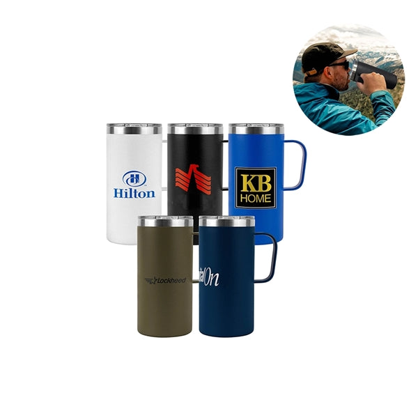20oz.Vacuum Insulated Tall Travel Mug With Spill-Proof Clear