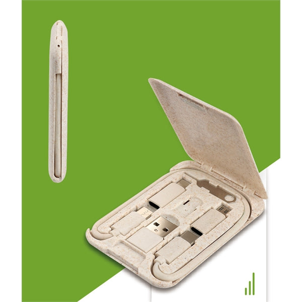 Wheat Straw Multi-functional Charging/Data Transfer Kit