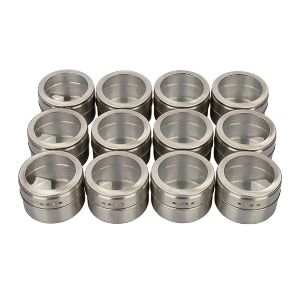 Magnetic Stainless Steel Seasoning Jar Salt Pepper Shaker
