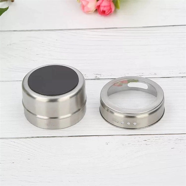 Magnetic Stainless Steel Seasoning Jar Salt Pepper Shaker
