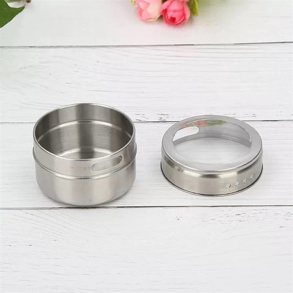 Magnetic Stainless Steel Seasoning Jar Salt Pepper Shaker