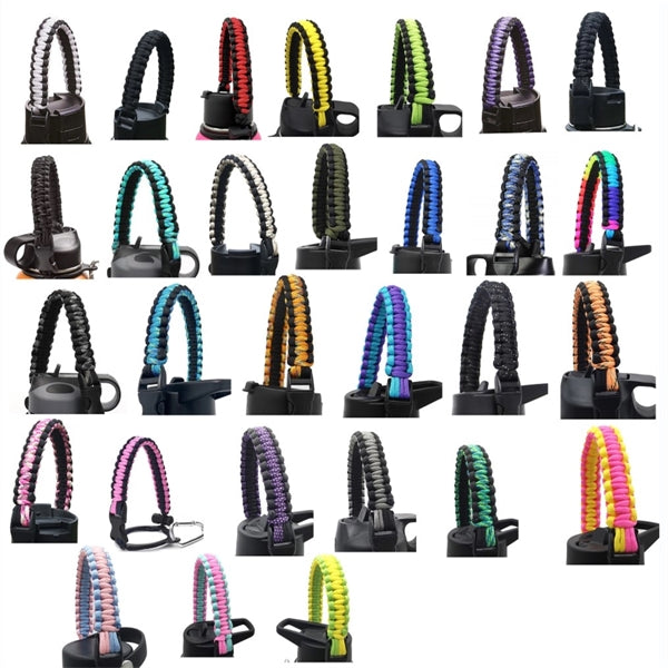 32 Oz Insulated Water Bottle With Straw Lid Paracord Handle