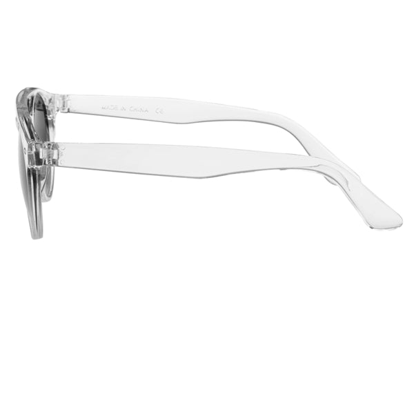 UV Protection Clear Frame Round Sunglasses