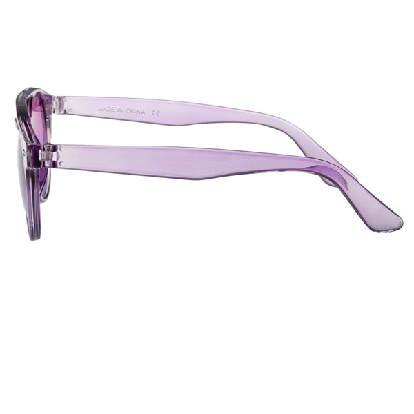 UV Protection Clear Frame Round Sunglasses