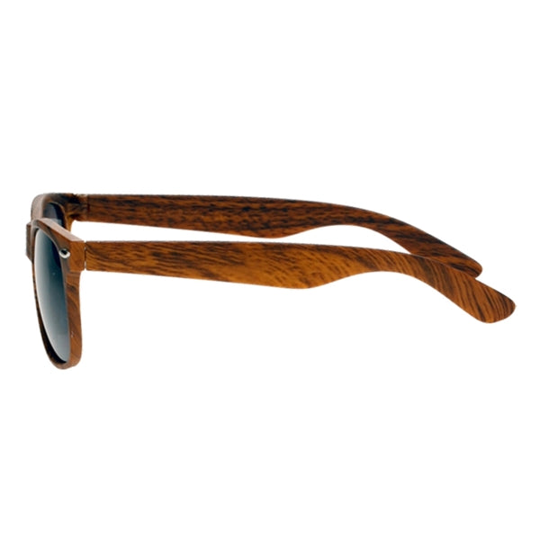 Wood Tone Plastic UV Protection Sunglasses