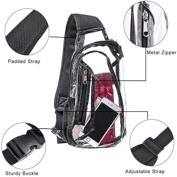 Transparent Crossbody Shoulder Backpack