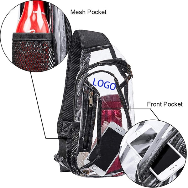 Transparent Crossbody Shoulder Backpack