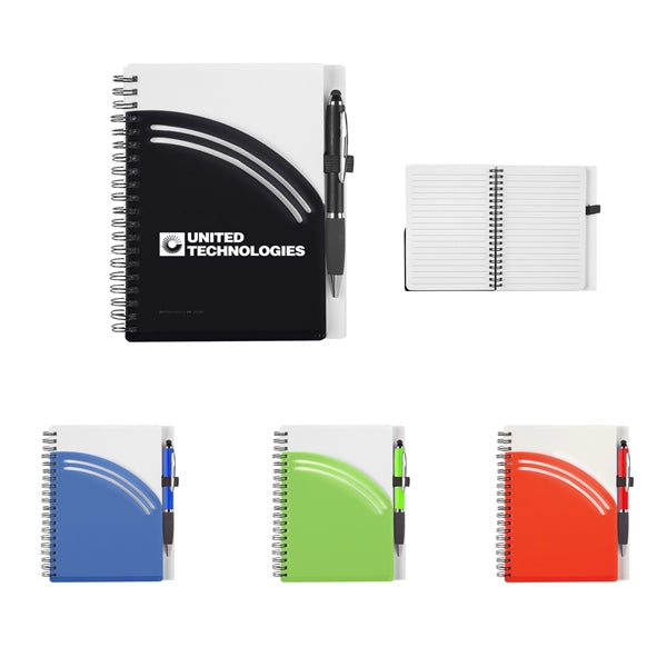 Practical Rainbow Spiral Notebook With Pen