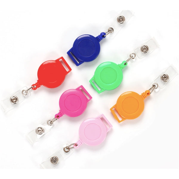 Plastic Oval Reel Lanyard Badge