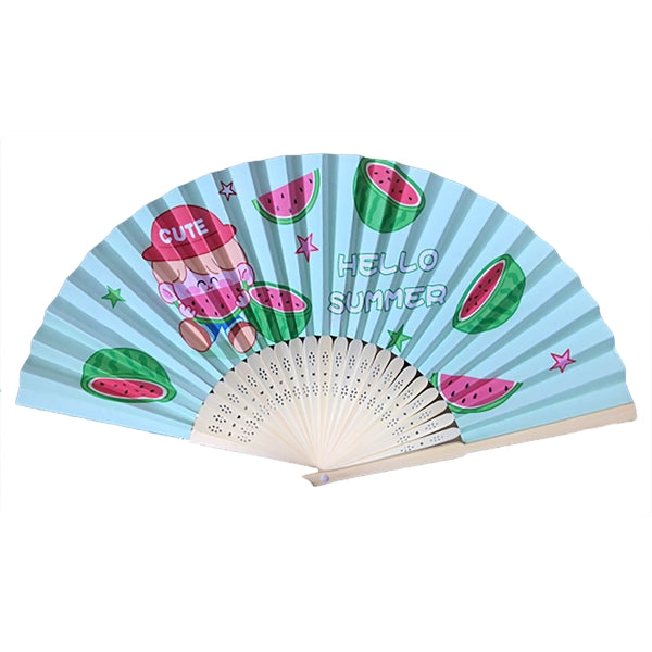 8" Bamboo Paper Hand Fan