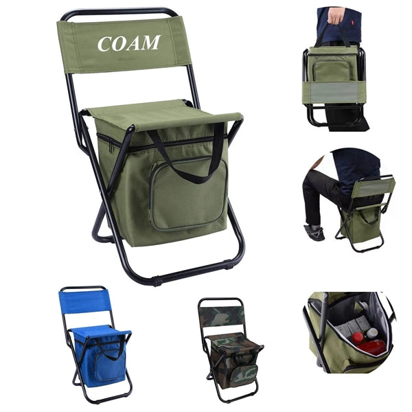 Foldable Camping Chair With Cooler Bag