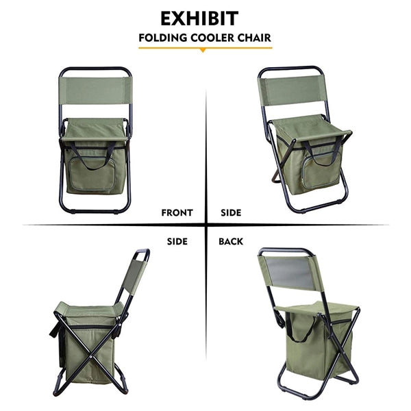 Foldable Camping Chair With Cooler Bag