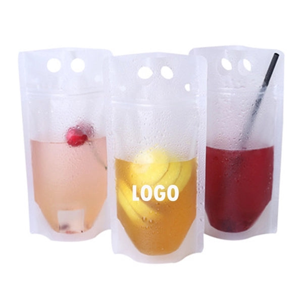 Drink Pouches With Colorful Straws 15OZ