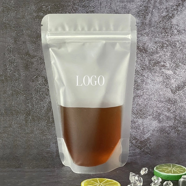 Drink Pouches With Colorful Straws 15OZ