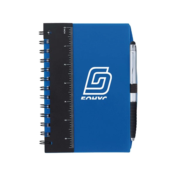 5" x 7" School Ruler Spiral Notebook With Pen