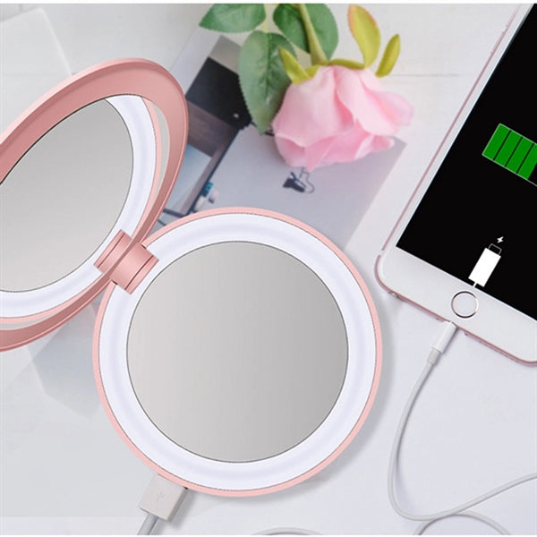Led Travel Makeup Mirror Wired Charger