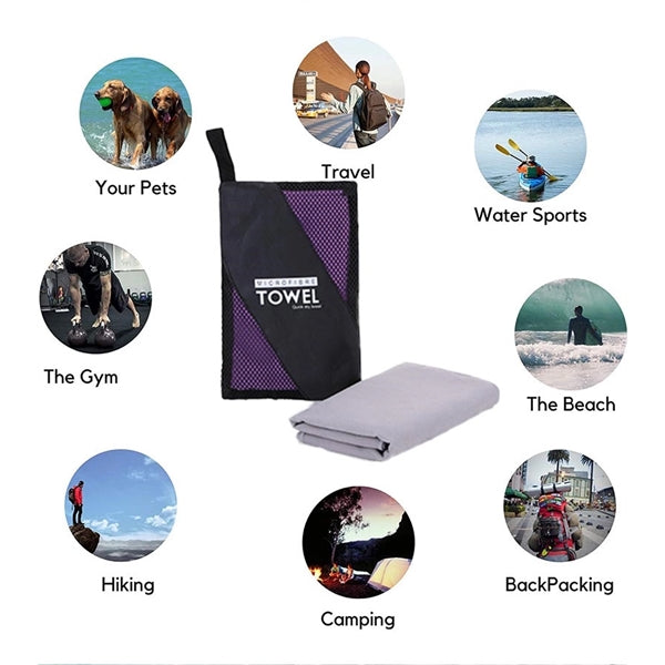 Quick Drying Sports Towel With Carrying Bag