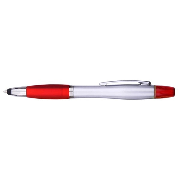 3-In-1 Stylus, Ballpoint Pen and Yellow Highlighter