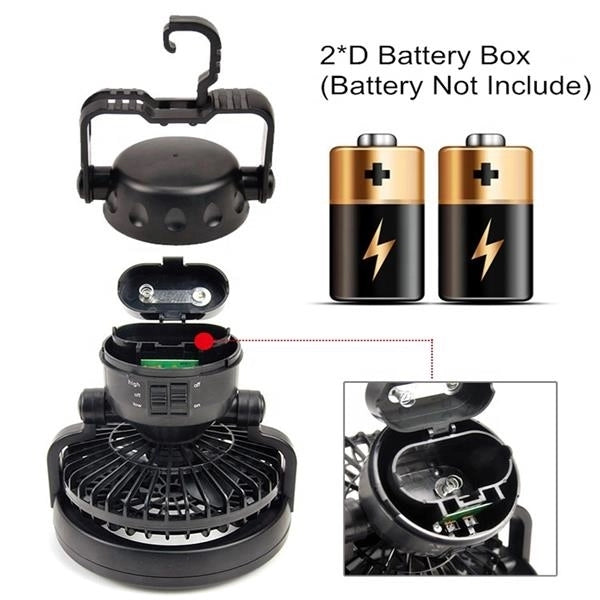 Portable LED Camping Lantern With Fan
