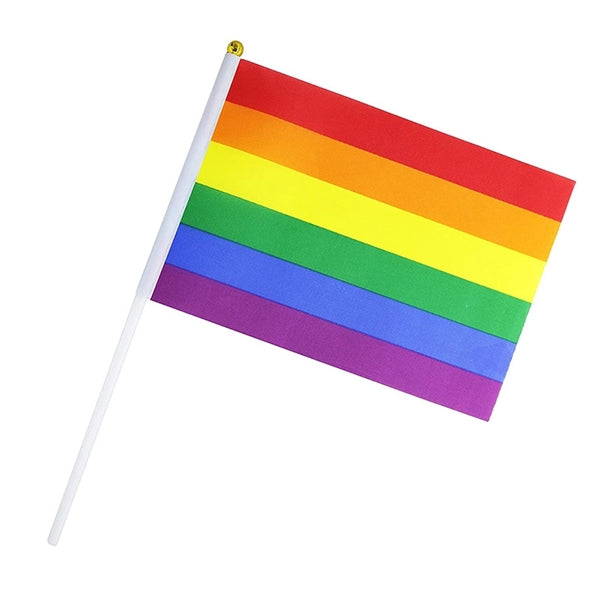 LGBT Stripe Pride Rainbow Hand Waving Flag