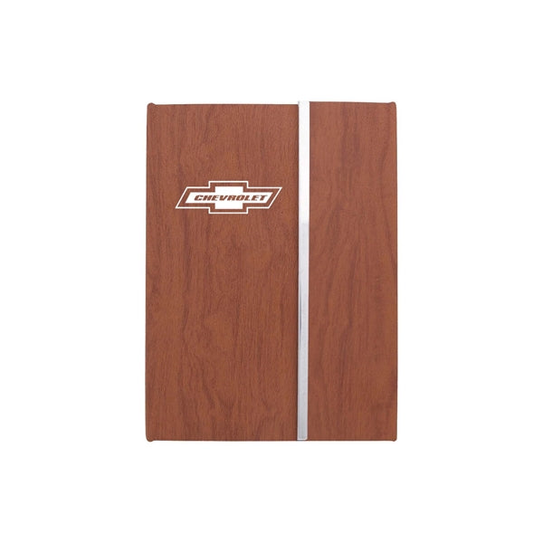 Hardcover Woodgrain Look Notebook With Sticky Notes
